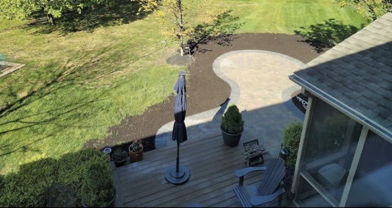 Customers Property After Building Paver Patio Indianapolis Indiana